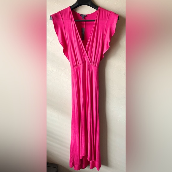 🆕 The Limited Pink Flutter Sleeve Front Tie Dress | M - Picture 2 of 5